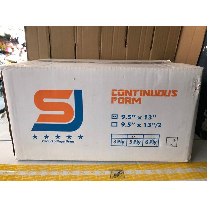 

Kertas Continuous Form SJ 9.5 x 13 5 ply