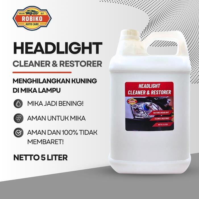 Headlight Cleaner & Restorer Pembersih Head Lamp Mika Lampu Mobil Motor Menguning Poles
