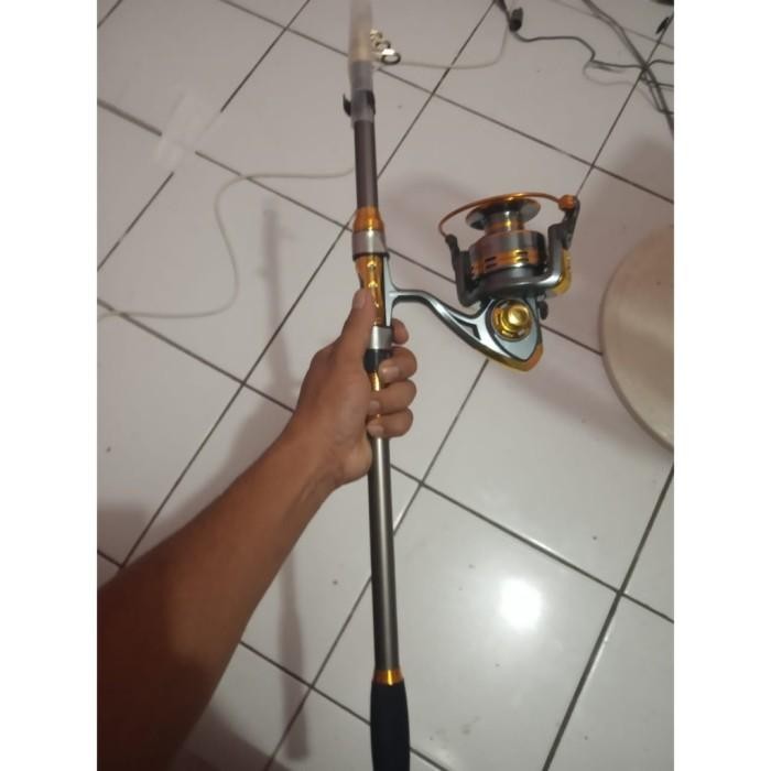 Set Pancing Laut Kekuatan Max 20kg Joran Carbon 210cm Reel