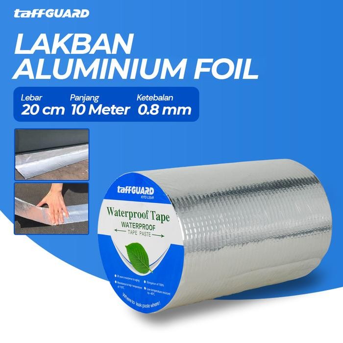 

Stok Baru lakban alumunium anti bocor 20 cm x 10 m