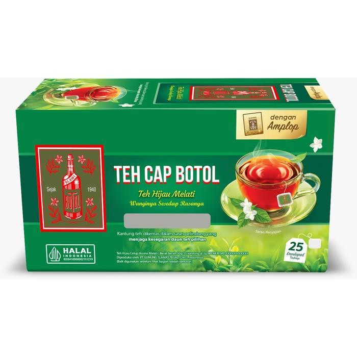 

Gimmick Teh Celup Cap Botol Hijau Aroma Melati Envelope 25s