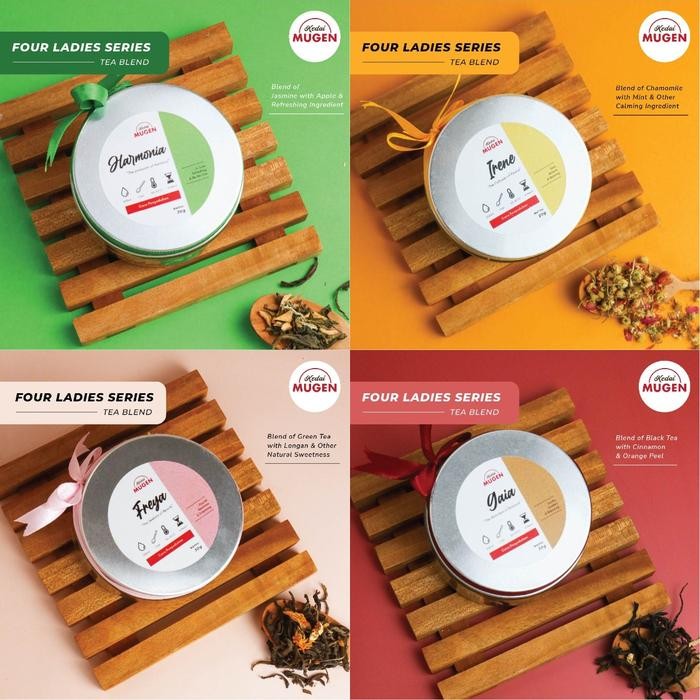 

Four Ladies Tea Blends - Harmonia Gaia Irene Freya