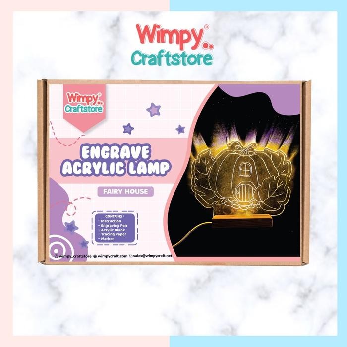 

Wimpy Engrave Acrylic Lamp Craft Kit Kerajinan Tangan Art Set