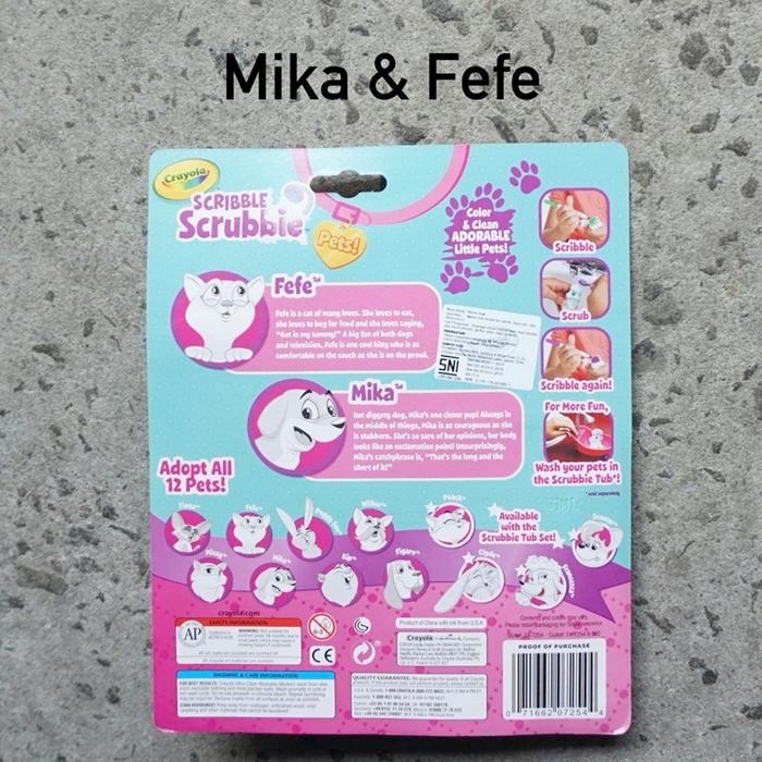 

Crayola Scribble Scrubbie Pets Color Washable Hamster Dog Cat Rabbit