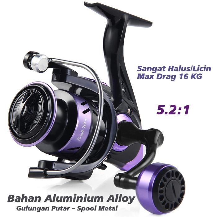 Exori Fishing - Pw500-7000 Reel Pancing / 5.2:1 Reel Pancing Laut Tarikan Pancing Metal / Spinning