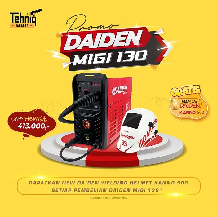 Terbaru Mesin Las Listrik Daiden Migi 130 Inverter Welding Machine Mig 130