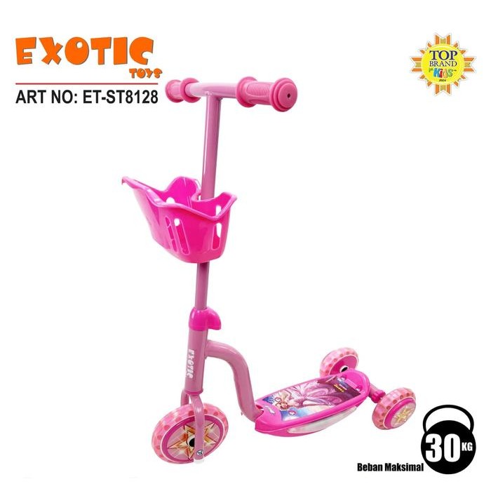 Scooter Anak Exotic St 8126, 8128 / Skuter Otoped Roda 3