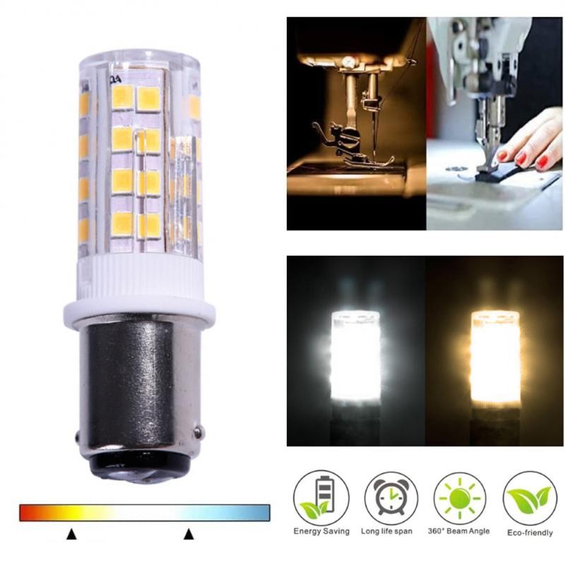 BARU BA15d Double Contact Bayonet Base LED Corn Bulb LED Light Bulb 220V for Sewing Machine Pfaff Si