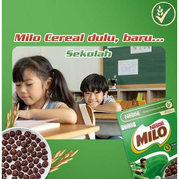 

(Allthebest) Nestle Milo Cereal Ball 330 gram Sarapan Sereal Gandum Cokelat
