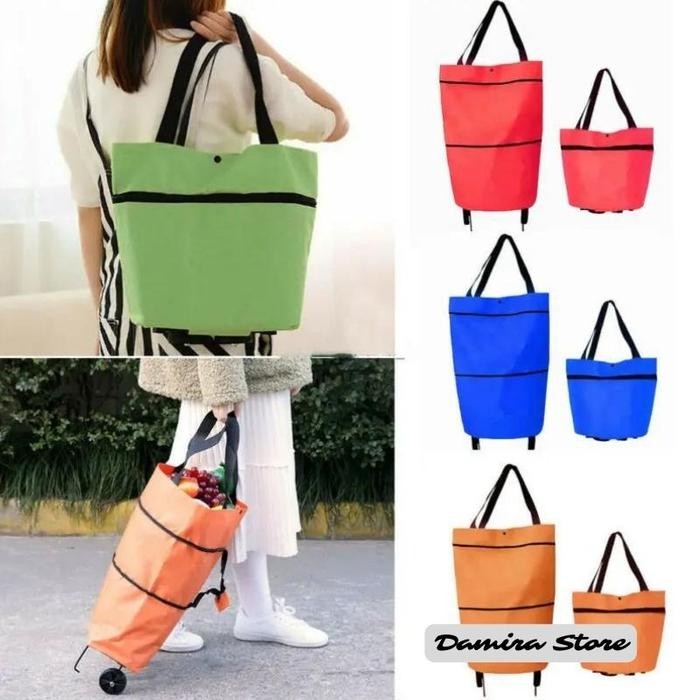 Tas belanja shopping bag troli lipat trolley troli LIpat *