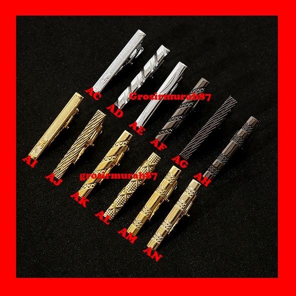 jepit dasi slim silver penjepit disttor dasi *