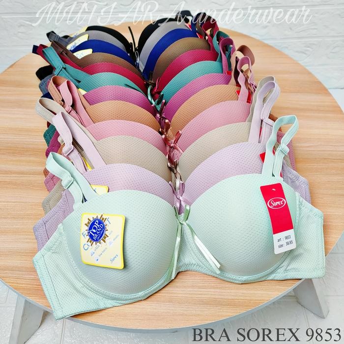 Bra Kawat SOREX 9853 Cup Setengah/Half Cup Bra SOREX Size 32-38 Cup A-B/Bra Katun Sorex Be-p *