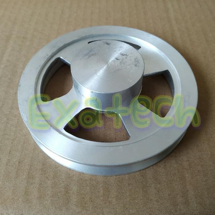 Pulley alumunium A1 - 5 inch buntu pully alumunium *
