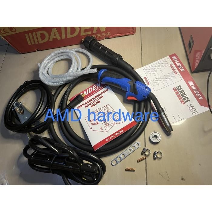 Original Daiden Migi200 Mesin Las Tanpa Gas Co2 Co 2 Mig Mag 200 A Gasless Migi 200 Lisensi Daiden