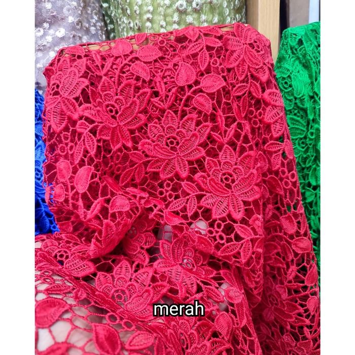 Kain brokat prada oki bordir / Bahan brukat oki chamical bordir