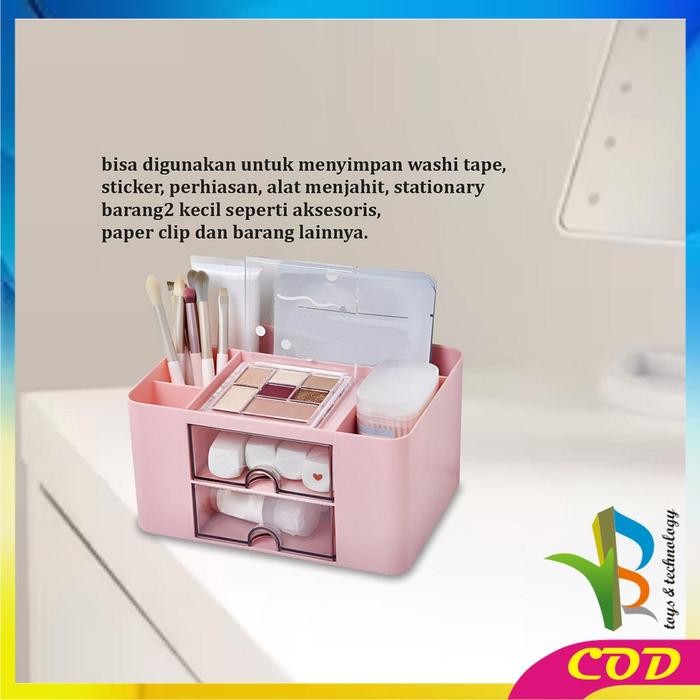 

Kenko Stationary - Rb C1002 Desk Organizer Rak Laci Plastik Tempat Serbaguna / Tempat