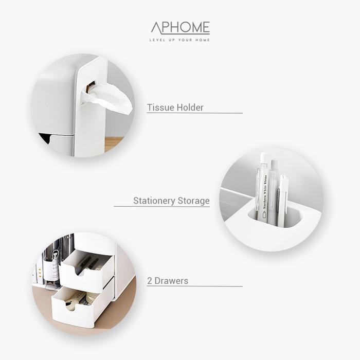 

Kenko Stationary - Aphome Desk Organizer Rak Buku Meja Tempat Penyimpanan Alat Tulis Stationery