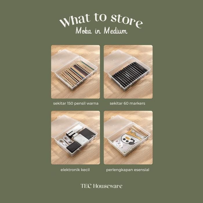 

Kenko Stationary - TecMoka Stationery Organizer Tempat Penyimpanan Alat Buku Tulis Kotak Buku Kotak