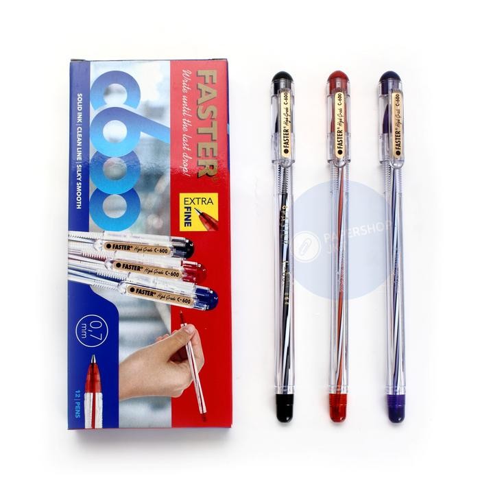 

Deli Stationary - Faster - Pen C600 Pen C6 - Varian Extra Fine Ballpoint - Lusin
