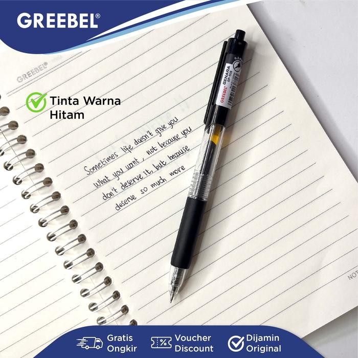 

Deli Stationary - Pulpen Gel Genara Gp-508 Tinta Hitam / Ballpen Bolpoin Bolpen Pen Gel