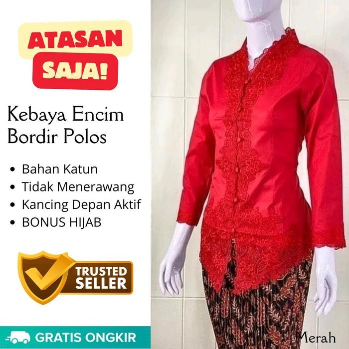 ATASAN KEBAYA ENCIM KARTINI FREE HIJAB KEBAYA MODERN KEBAYA WISUDA KEBAYA PESTA KEBAYA KEKINIAN BAJU