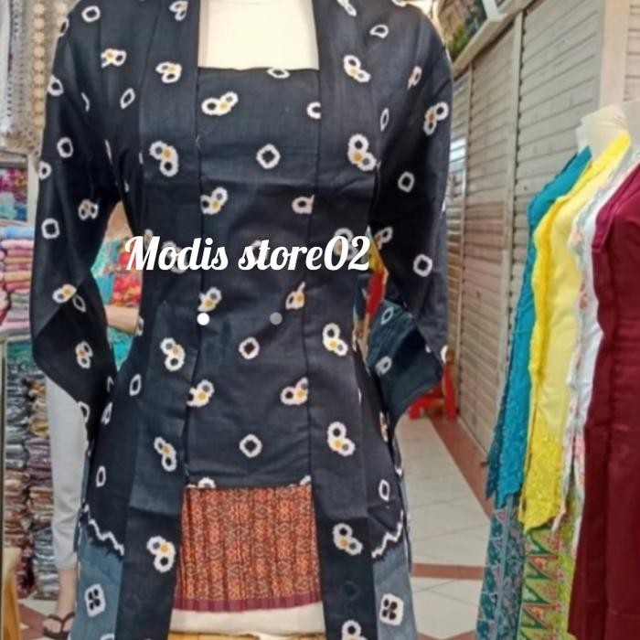 Atasan kebaya kutu baru premium bahan katun Jepang motif bunga besar