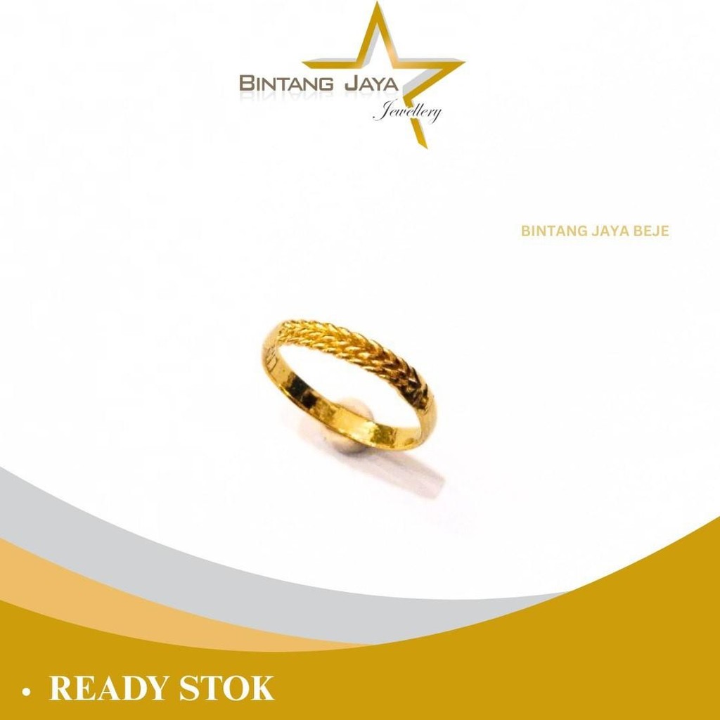 Cincin Emas LM Balige No 20 - (LM99) Berat 2.99 gr - Desain Etnik Ukuran 20 - Koleksi Spesial Penuh 