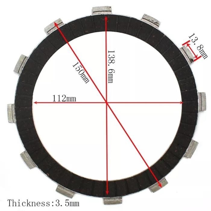 Kampas Kopling Clutch Plate Cbr750 Cbr 750 Cb750 Cb 750 Oem Bekas