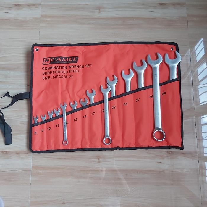 Termurah Kunci Ring Pas Set 14Pcs Camel (8-32) / Kunci Ring Pas Set Camel 14Pcs