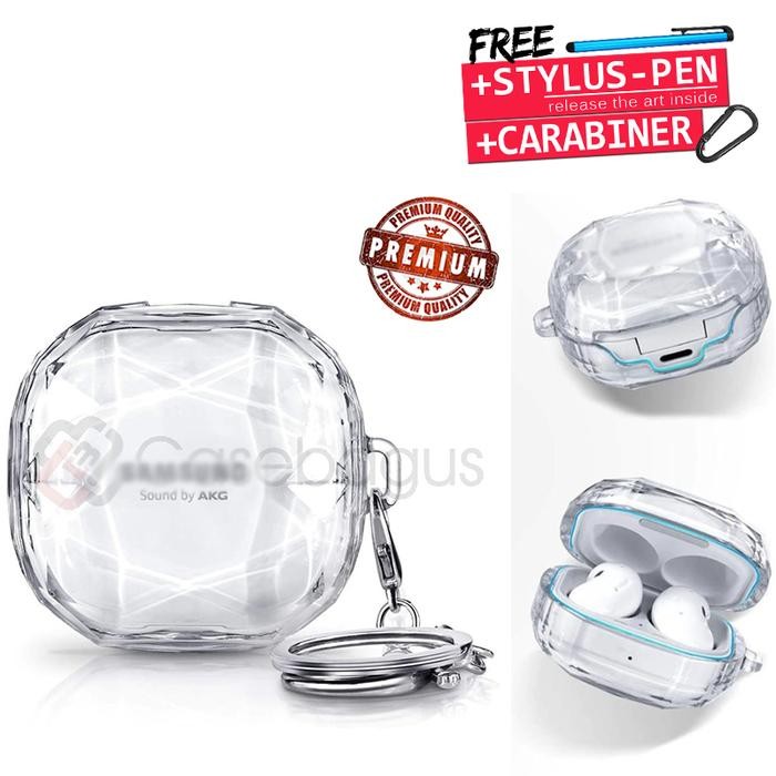 SAMSUNG GALAXY 2 TWS BLUETOOTH DIAMOND LUXURY CASE EARPHONE ORIGINAL TERLARIS