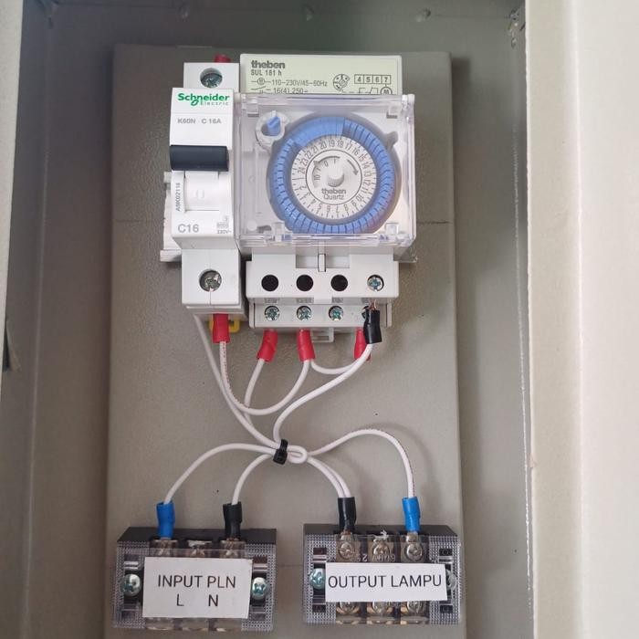 (Allthebest) Panel Lampu PJU Otomatis Timer Theben
