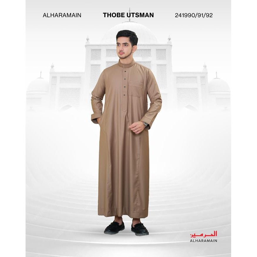 B081 Al Haramain Series Semi Wol Thobe Utsman Jubah / Gamis Pria Remaja & Dewasa