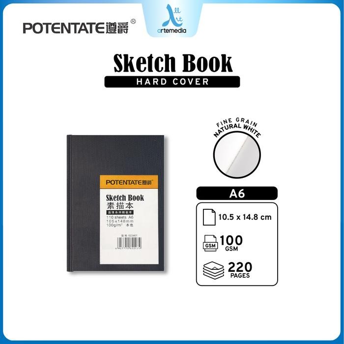 

Potentate Sketchbook A6 Hard Cover Stitch Bound Buku Sketsa
