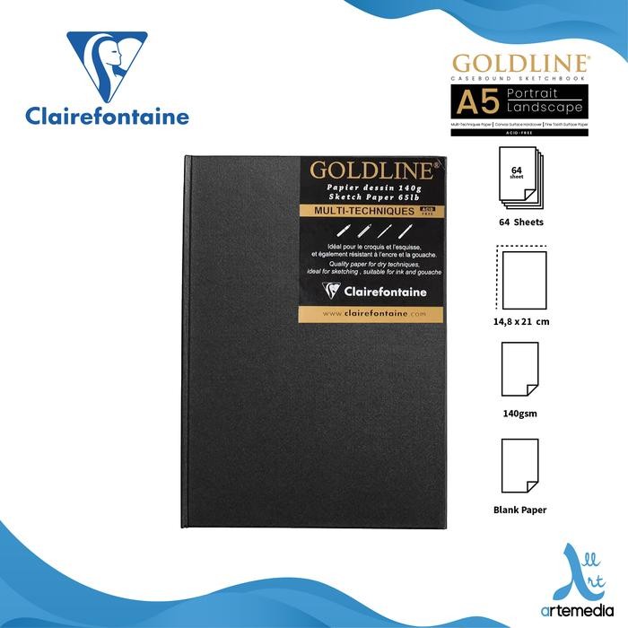 

Buku Sketsa Clairefontaine A5 Goldline Hard Cover Sketchbook