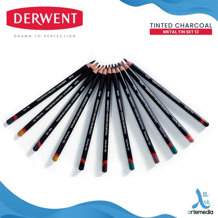 

Derwent Pensil Arang Tinted Charcoal Pencil Color Set 12