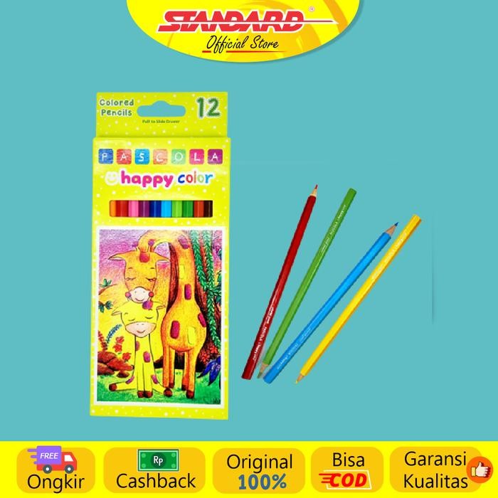 

Standard - Pascola Happy Color Pencil 12 FL / Set ( Pensil Warna / Pewarna / Coloring )