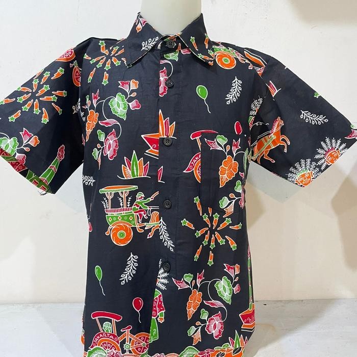(Allthebest) BAJU BATIK SERAGAM ANAK MOTIF ONDEL - ONDEL