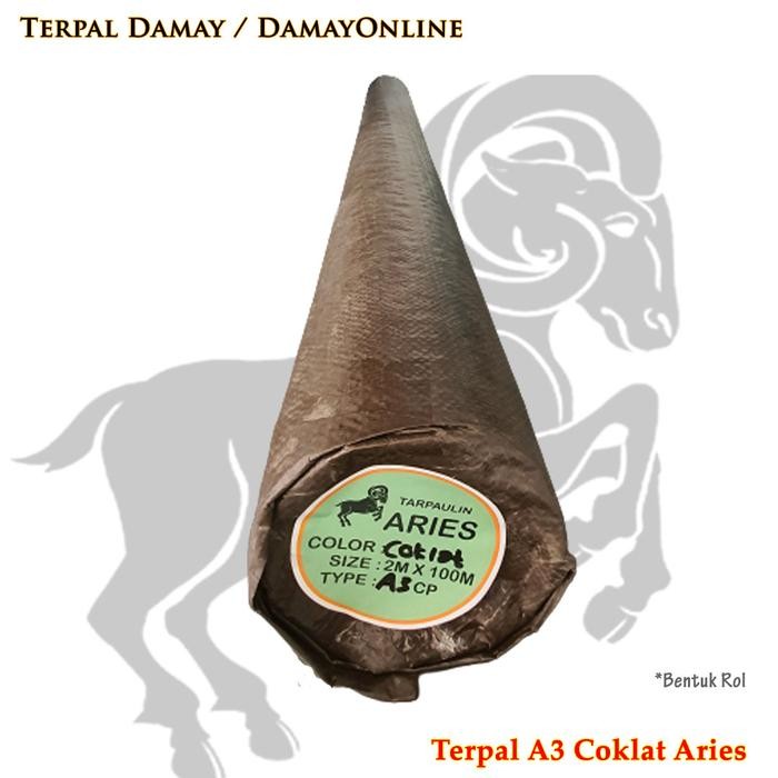 Terpal Rol A3 Coklat Recycle Aries ( Harga / Rol )