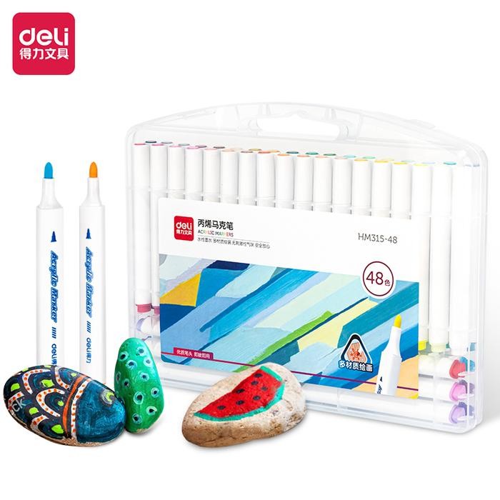 

Deli Spidol Akrilik / Acrylic Marker 48 Colors HM315