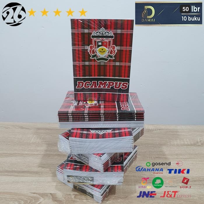 

TUMI Buku Tulis Dcampus Boxy 50 Lembar Kertas Tebal 70Gr 1 Pack Isi 10 Buku