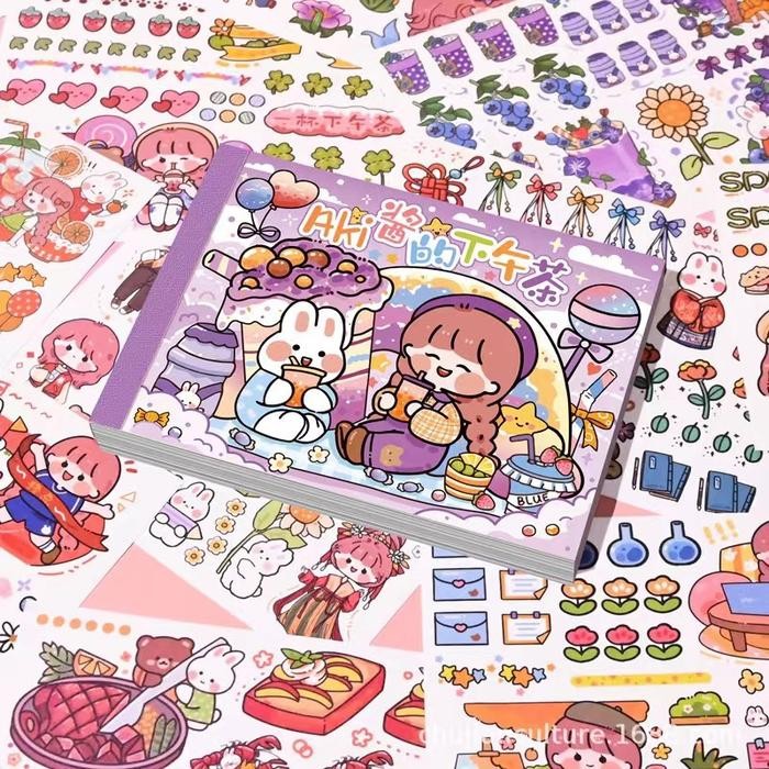 

TUMI Gfy50Lembar Buku Stiker Spiral Dekorasi Diari/Jurnal/Scrapbook/ Stiker No Cutting -