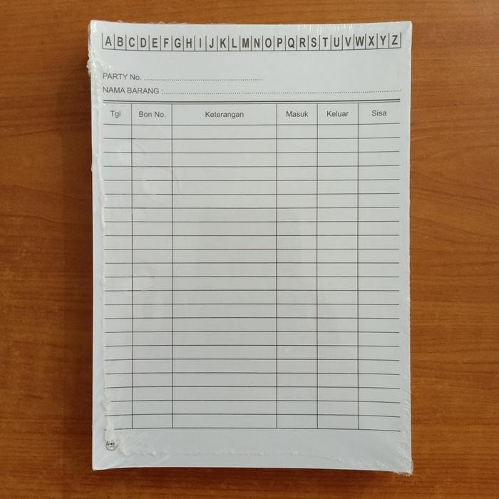 

TUMI Kartu Catatan Stok / Persediaan Barang Kwarto