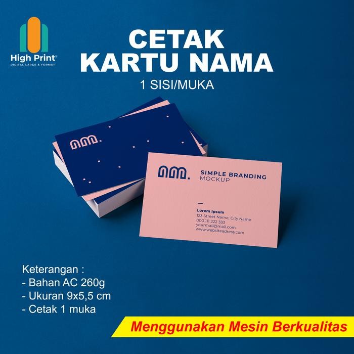 

TUMI Cetak Kartu Nama 1 Sisi Langsung Jadi Tanpa Minimum Order