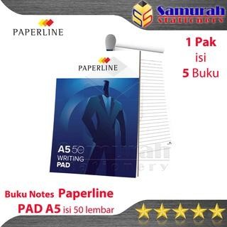 

TUMI Block Note Garis Paperline A5 ( 1 Pack = 5 Buku ) / Buku Pad Ukuran A5 / Blok Notes