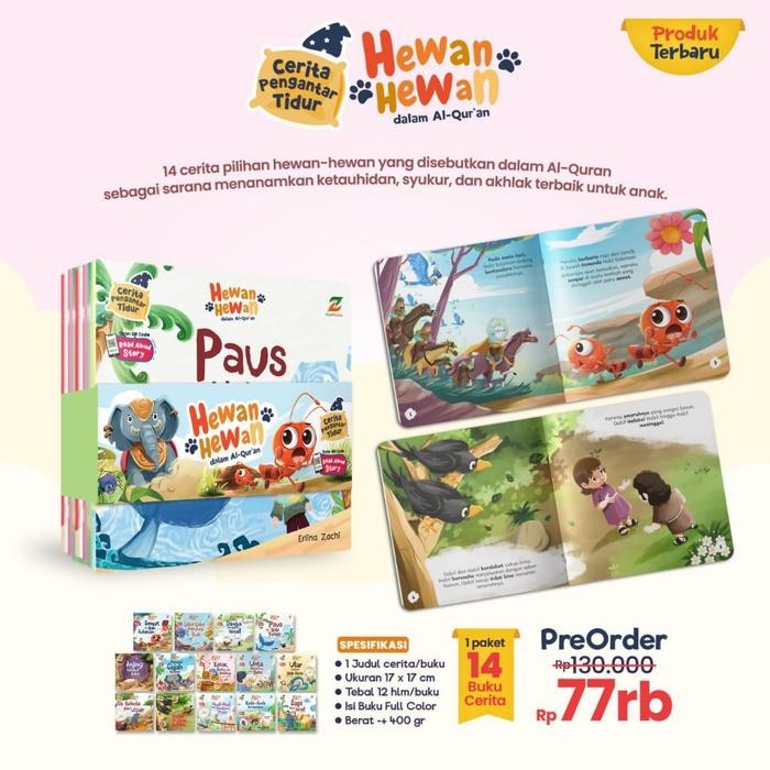 

PAKET 14 BUKU Serial Cerita Hewan-Hewan dalam Al-Quran Ziyadbooks