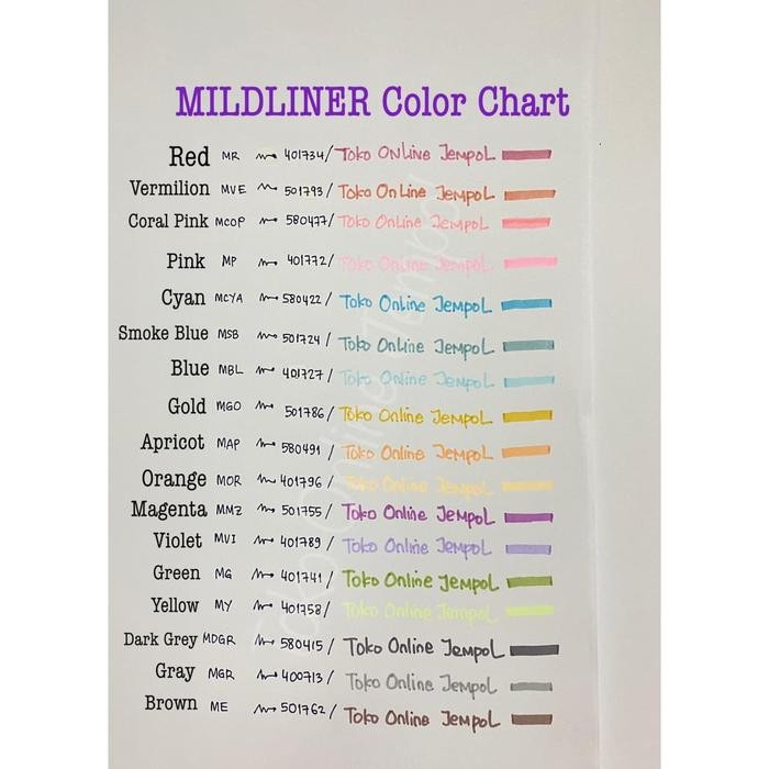 

I77W Satuan Mildliner Zebra Double Side Highlighter Midliner Atk0994Zb