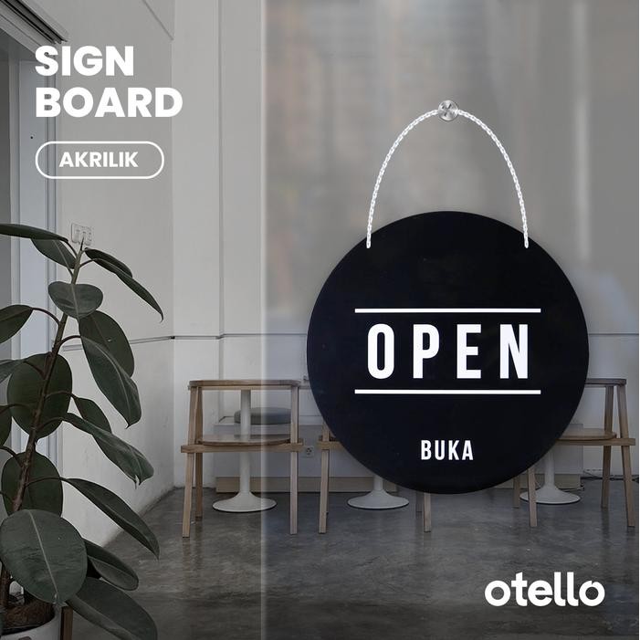 

X689 Open Closed Papan Akrilik Buka Tutup Sign Board Signage Toko Acrylic