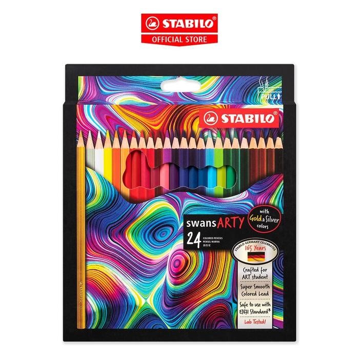 

X689 Stabilo Swans Arty Colored Pencils 24 Pcs / Pensil Warna Isi 24 Pcs