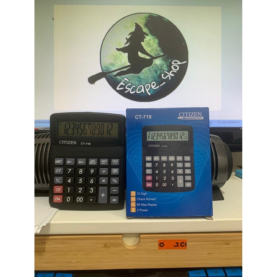 

X689 Kalkulator Citizen Ct 718 - Calkulator Citizen 12 Digit