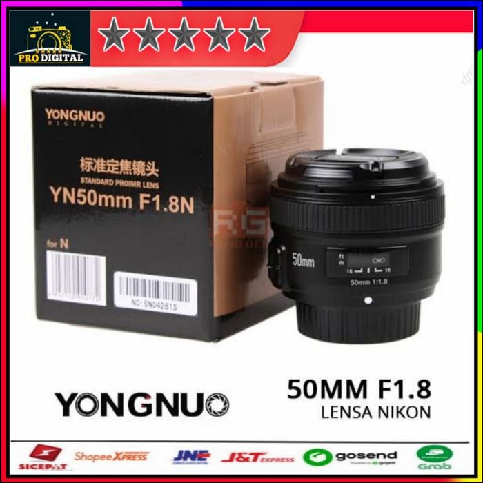 Lensa Fix Youngnuo 50mm F1.8 For Nikon - Nikon 50mm Youngnuo F1.8